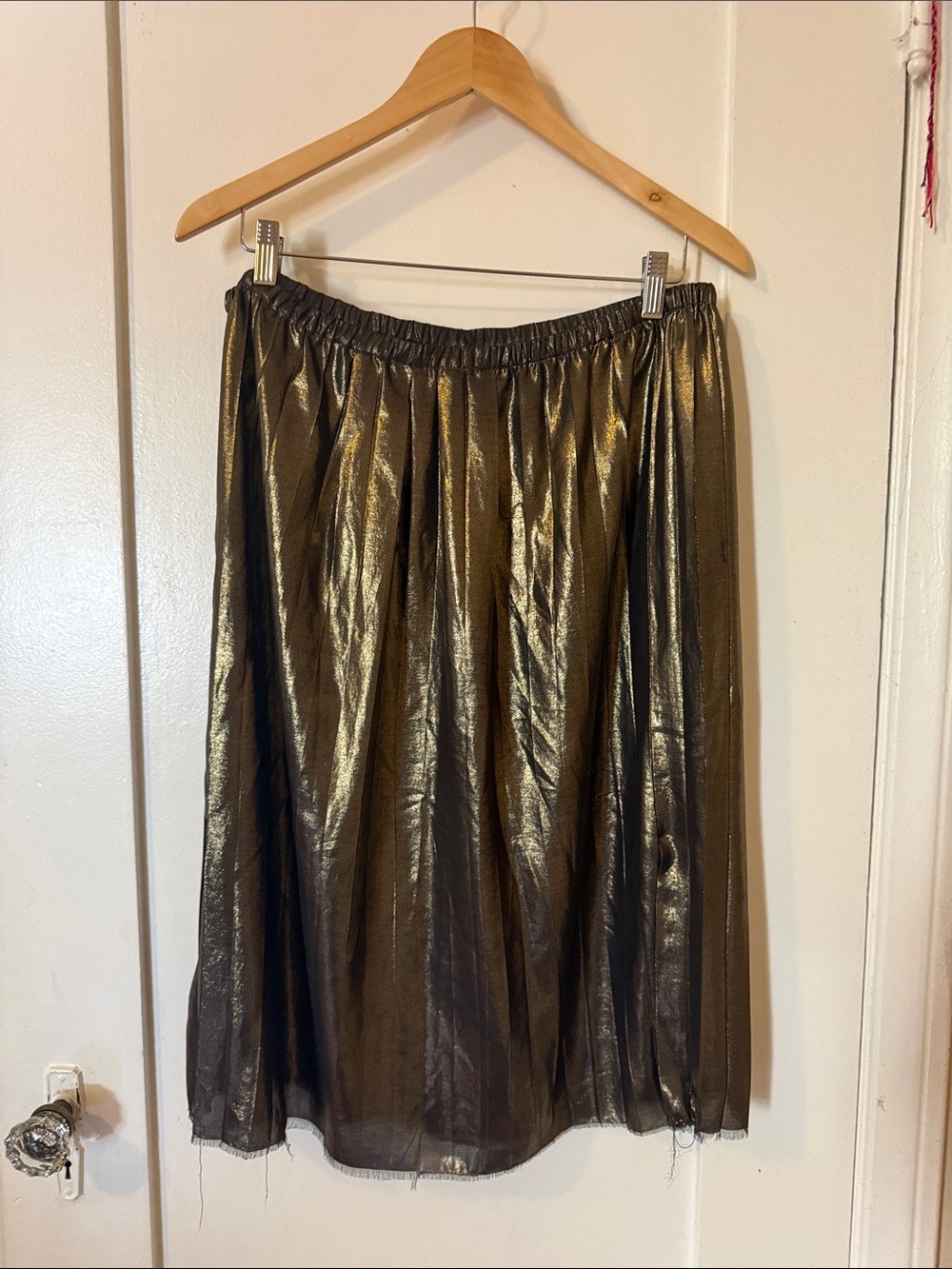 Isabel Marant Metallic Bronze Midi Skirt